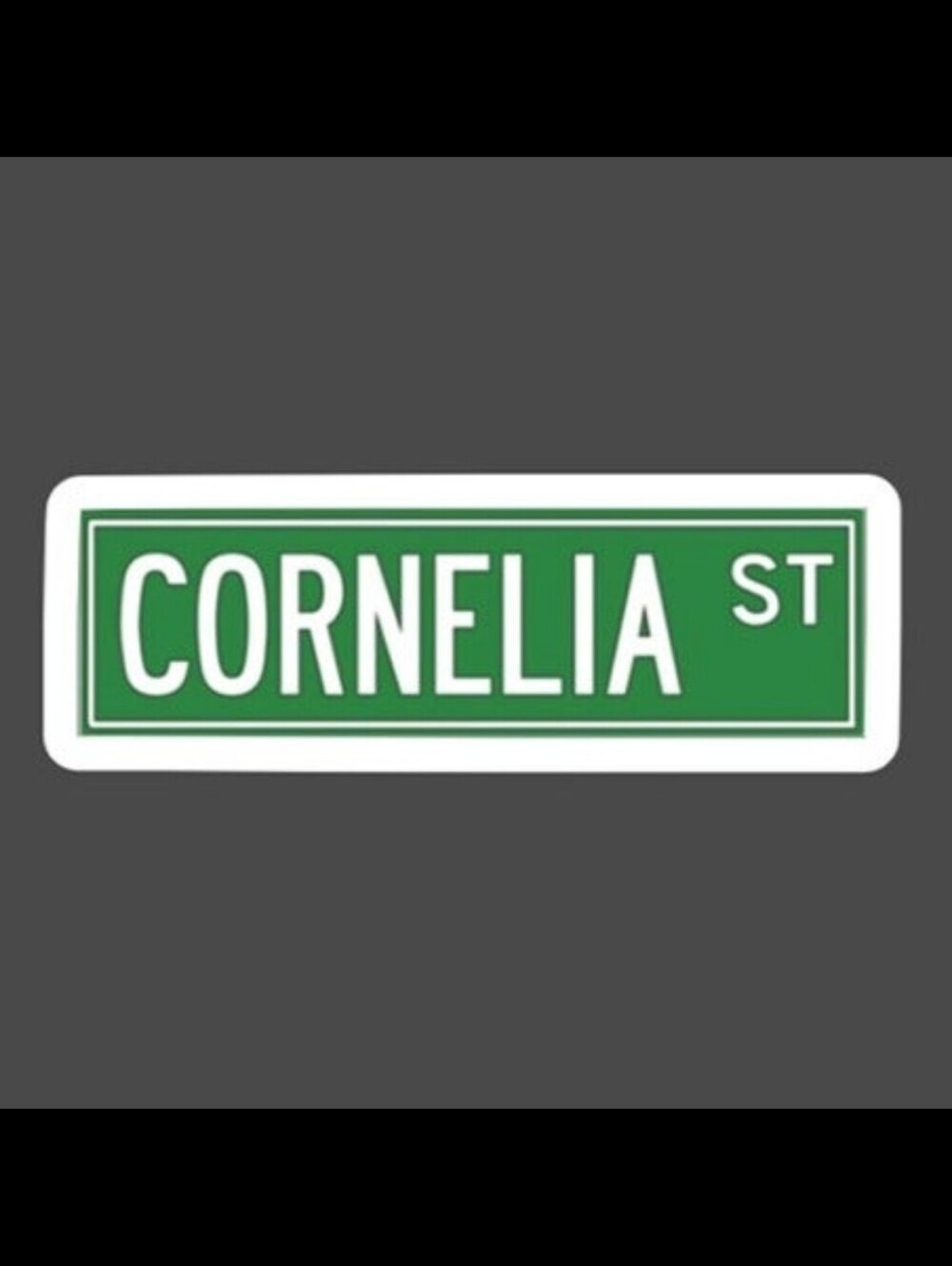 Cornelia St. Green Street Sign Decal Taylor Swift